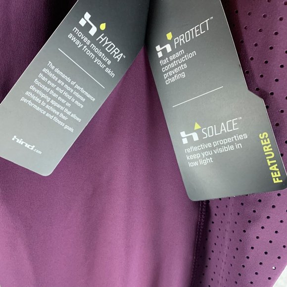 Hind Legging‎ Women's XL Purple Pockets Stretch Mesh Detail Yoga Pull On 7006 - Picture 3 of 11